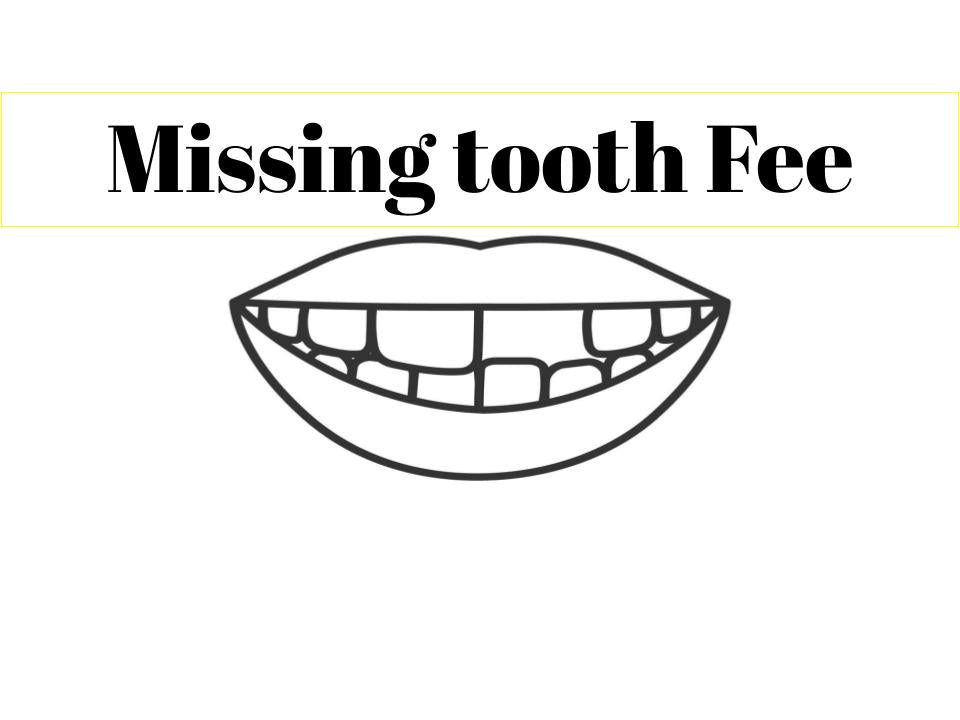missing tooth clipart black and white