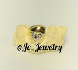 Custom 1 Single Open Face Design Laser CutOut Gold Tooth and Any Design You Wish