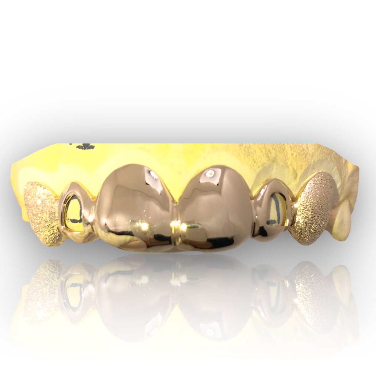 Custom 6 Piece Diamond Dust And Open Face Grillz Houston Texas Grillz