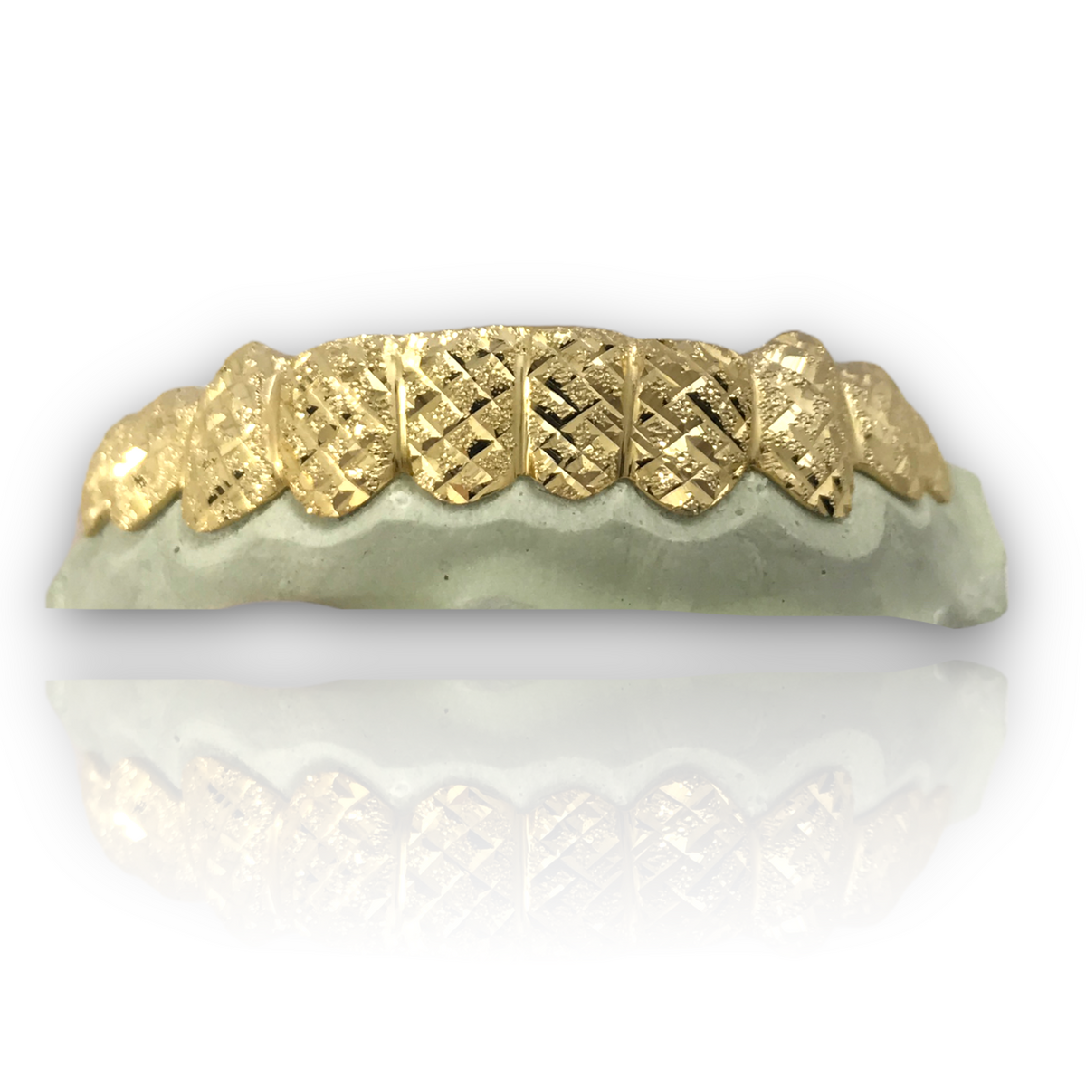 Custom Solid Diamond Dust & Diamond Cut Grillz Houston Texas Grillz