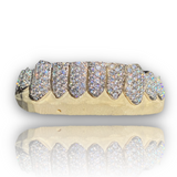 Custom Fit Iced Out Diamond Grillz In ZigZag Setting