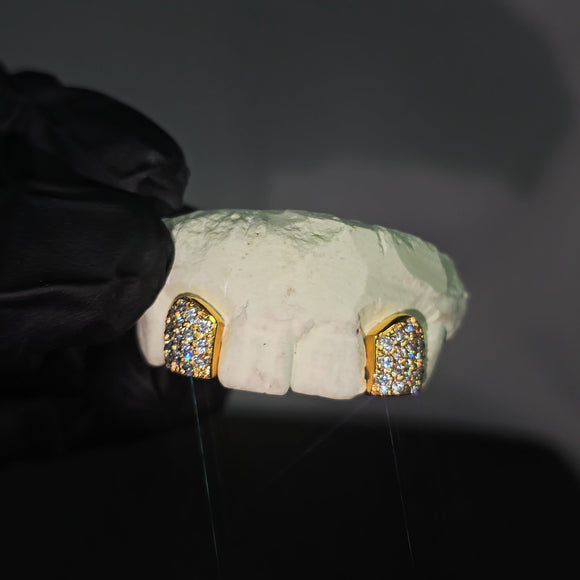 custom 2pc Iced Out Grillz