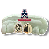 Custom Diamond Open Face with Letter & Solid Tooth 2pc