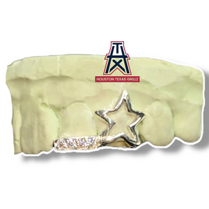 custom Star Open Face with Diamond Bar