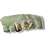 custom Solid Tooth with Heart on 2 teeth