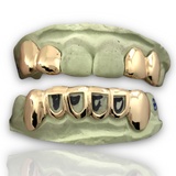 Custom 4 Top Solid Style And Open Face Bottom Grillz