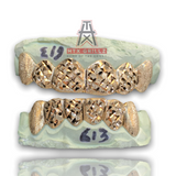 Custom Solid Diamond Dust & Diamond Cut Grillz