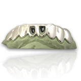 Custom Solid 8 Piece Middle Open Face Gold Grillz
