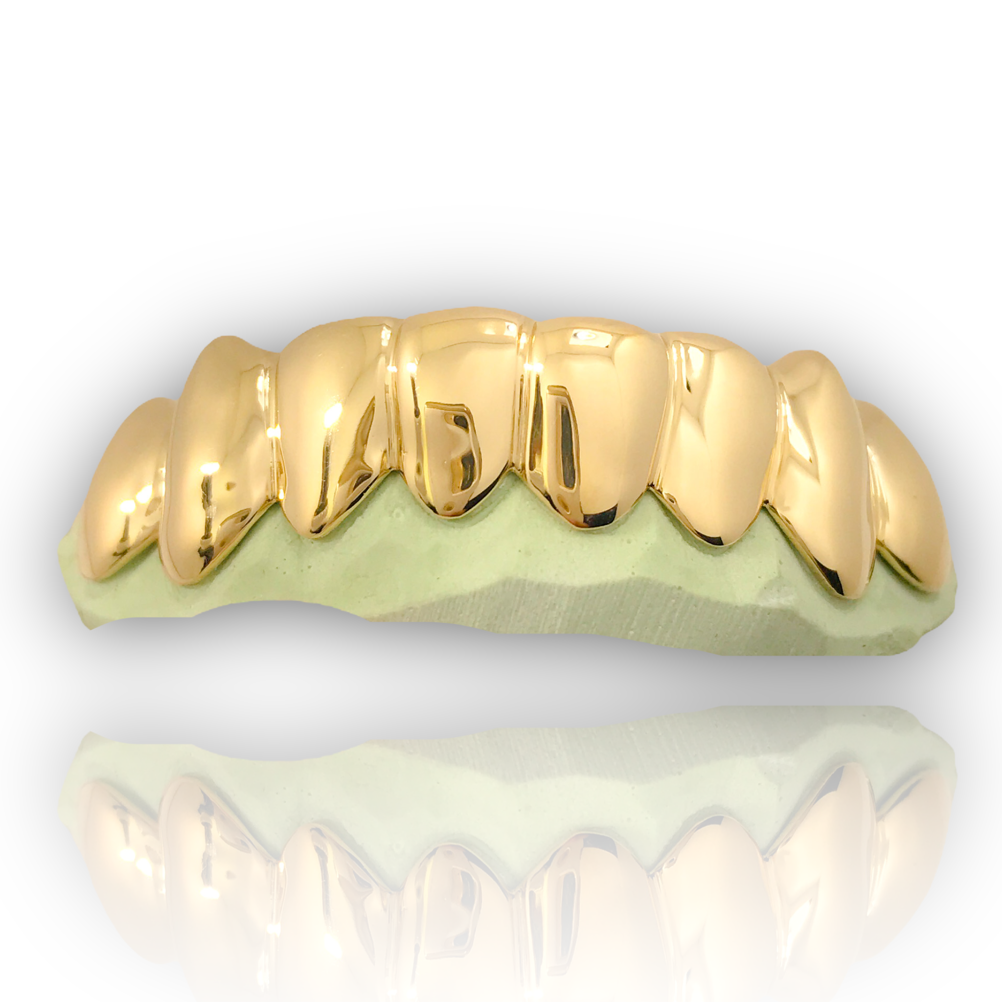 Solid Gold Grillz 8 Piece 10k, 14k, or 18k gold – Houston Texas Grillz