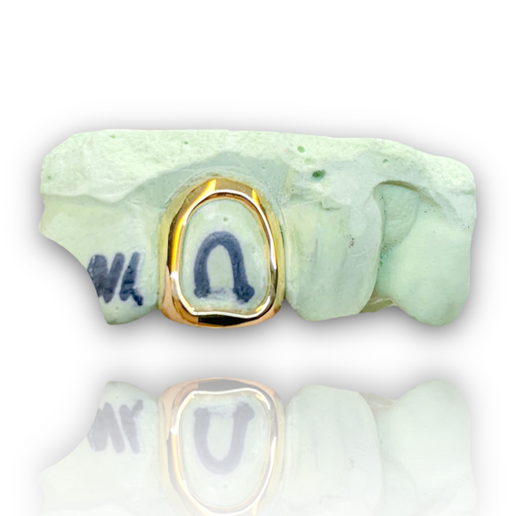Custom 1 Single Open Face Individual 10k Gold Tooth Grill