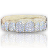 Custom Fit Iced Out Diamond Grillz In ZigZag Setting
