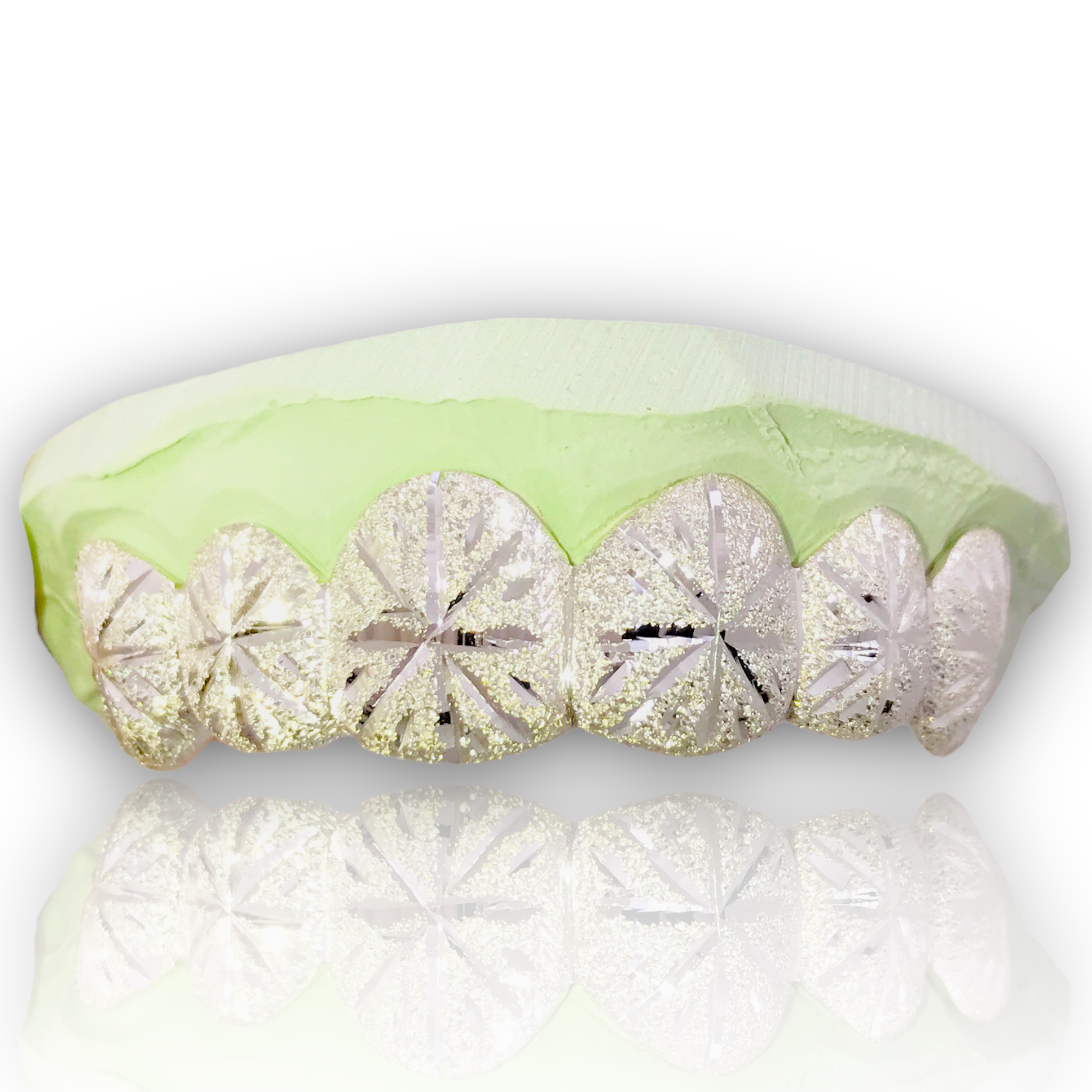 White gold 2025 diamond dust grillz
