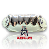 CUSTOM 6 PIECE OPEN FACE K9'S 10K 14K SOLID GOLD OR PLATED GOLD GRILLZ TOP OR BOTTOM GOLD TEETH GRILLZ SLUGZ